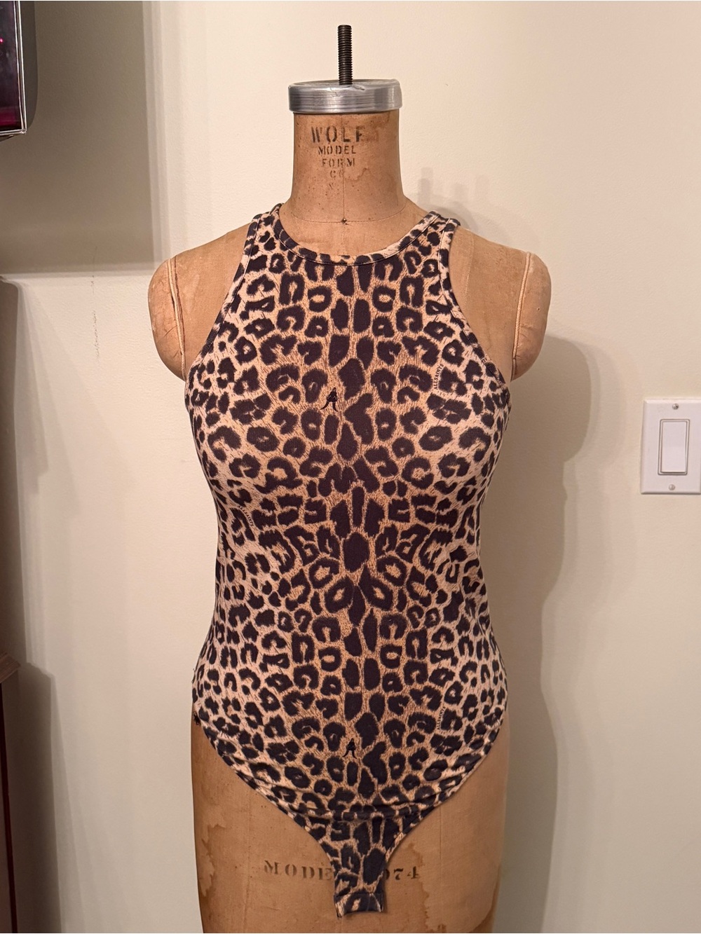 AllSaints Leopard Print Sleeveless Bodysuit